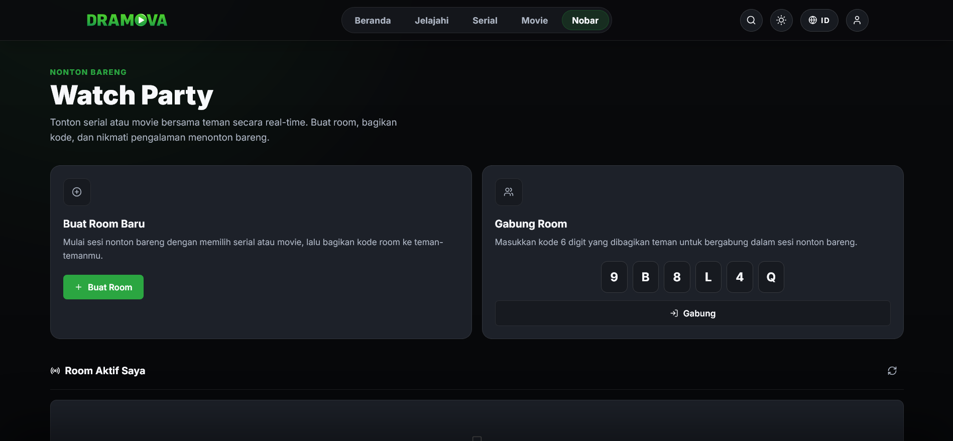Join Watch Party Room